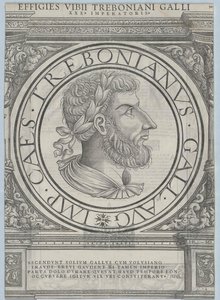Romerske kejsaren Trebonianus Gallus (tryck) av Rudolph Wyssenbach