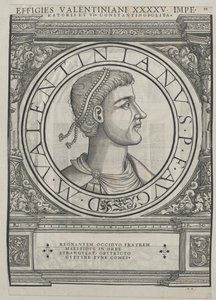 Romerske kejsaren Valentinianus II (tryck)