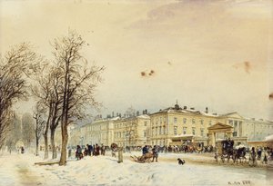 Norra stationen, Wien; Nordstationen, Wien, 1852 av Rudolf von Alt
