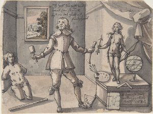 Konstnären i sin ateljé, 1636. av Ruprecht Bartz