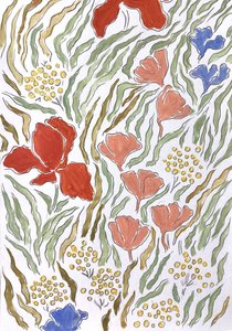 En färgsprakande blomsterträdgård