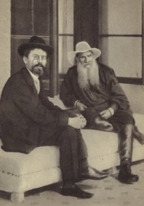 Anton Tjechov och Leo Tolstoj av Russian Photographer