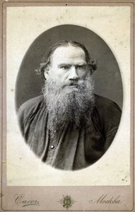Porträtt av Lev Nikolajevitj, greve Tolstoi (Leon Tolstoi), rysk författare (1828-1910). av Russian Photographer