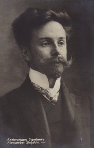 Porträtt av Alexander Skrjabin
