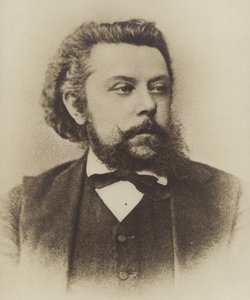 Porträtt av Modest Mussorgsky av Russian Photographer