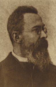 Porträtt av Nikolai Rimsky-Korsakov av Russian Photographer