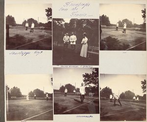 Den ryska kejserliga familjen, sida från ett fotoalbum, ca 1897-99 (s/v foto) (se även 487673-80) av Russian Photographer