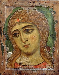 Ärkeängeln Gabriel (Ängel med gyllene hår) Rysk ikon, 1100-talet (äggtempera på panel)