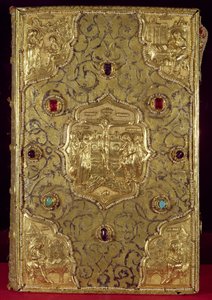Evangeliska relikvieskrin, Moskvaskola (guld, silver, ädelstenar och niello) av Russian School