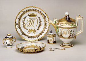 Orlov teservering från Imperial Porslinsfabriken, St Petersburg, ca 1765 (porslin) (se även 74497)