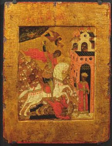 St George och draken, ikon av Russian School