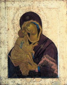 The Virgin of the Don Dubbelsidig ikon, c1390. av Russian icon.