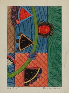 Coverlet Applique Quilt, ca. 1936.