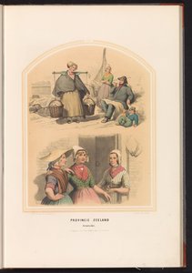 Traditionell dräkt av Arnemuiden i Zeeland, 1857 Provinsen Zeeland. Arnemuiden / XX (titel på objekt)