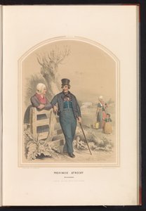 Traditionell dräkt av Bunschoten i Utrecht, 1857 Provinsen Utrecht. Bunschooten / XXI (titel på objekt)