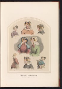 Traditionell dräkt i Nordholland, 1857 Provinsen norra Holland. / XXIII (titel på objekt)