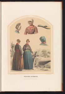 Traditionell dräkt i Overijssel, 1857 Provinsen Overijssel / XXVI (titel på objektet) av Ruurt de Vries