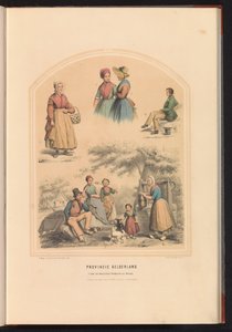 Traditionell dräkt från provinsen Gelderland, 1857 Provinsen Gelderland / 