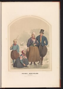 Traditionell dräkt på ön Marken i norra Holland, 1857 Provinsen norra Holland. Ön Marken / XXX (titel på objekt)