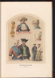 Traditionell dräkt från ön Zuid-Beveland i Zeeland, 1857 Provinsen Zeeland. South Beveland / XXXII (titel på objekt) av Ruurt de Vries