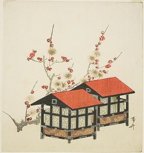 Fågelholkar och plommonkvist av Ryuryukyo Shinsai