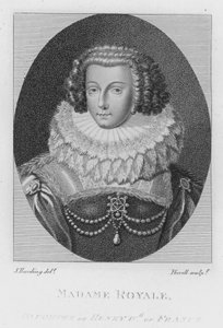 Madame Royale, dotter till Henrik IV av Frankrike (gravyr)