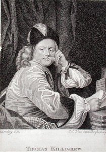 Thomas Killigrew (1612-83), graverad av J.J. Van den Bergh (gravyr) av S. (after) Harding