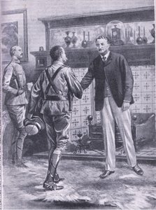 När Kimberley blev avlöst av French. General French och Cecil Rhodes, illustration från Cassells Romance of Famous Lives, ca 1940