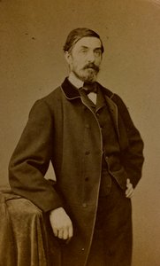 Porträtt av Auguste Paul Charles Anastasi, fransk målare; visitkort (s/v foto) av S. Berthaud