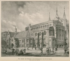 Biblioteket och museet för Corporation of the City of London; Guildhall av S. Rosenthal