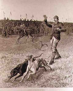 Kurs: Slipping the Greyhounds, från "The Illustrated London News"
