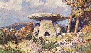 Dolmen i Grandmont (färglitografi) av Sabine Baring Gould