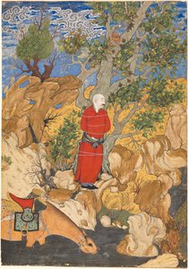 Aulad bundet till en platan, från en Shahnama av Firdausi av Sadiqi Bek