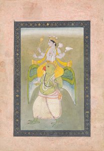 Vishnu på Garuda, ca. 1810-20. av Sajnu