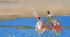Six Jewel Rivers Mu-Tamagawa, ca. 1839. av Sakai Oho