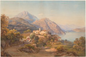 En sommarkväll vid Lago Maggiore av Salomon Corrodi