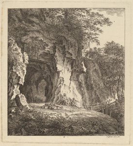 Två herdar i ett stenigt landskap, 1764.