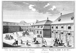 Utsikt över Marstallhof av Salomon Kleiner