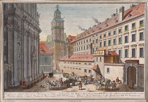 Dominikanska kyrkan med observatorium i Postgasse av Salomon Kleiner