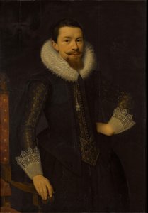 Porträtt av Pieter Boudaen Courten (1594-1668) av Salomon Mesdach (attributed to)