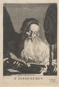 H. Hieronymus läser vid levande ljus av Salomon Savery (attributed to)