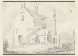 Romansk kyrka av Salomon van Ruysdael (possibly)