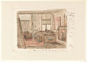 Studie av Carel Vosmaer vid Ruiterstraat i Haag av Salomon van Witsen