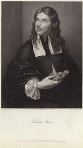 Porträtt av Salvator Rosa (gravyr) av Salvator (after) Rosa