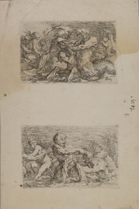 (Figurserie) Flodgudar i strid av Salvator Rosa