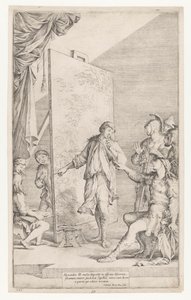 Alexander den store i Apelles studio av Salvator Rosa