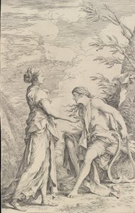 Apollon och den kummeiska sibylla, ca. 1661. av Salvator Rosa
