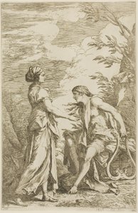 Apollon och den cumeiska Sybilen av Salvator Rosa