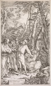Diogenes och hans kopp av Salvator Rosa