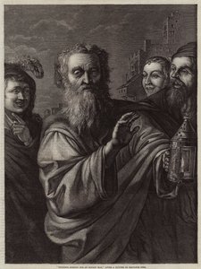 Diogenes söker en ärlig man av Salvator Rosa